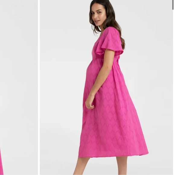 NWT Seraphine Pink Maternity Dress Sz 12 - Picture 3 of 7